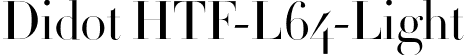 Didot HTF-L64-Light font | Didot HTF L64 Light.otf