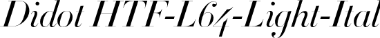 Didot HTF-L64-Light-Ital font | Didot HTF L64 Light Italic.otf