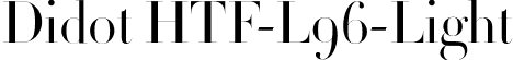 Didot HTF-L96-Light font | Didot HTF L96 Light.otf