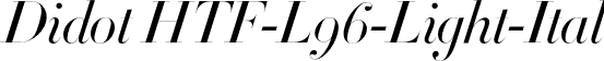 Didot HTF-L96-Light-Ital font | Didot HTF L96 Light Italic.otf