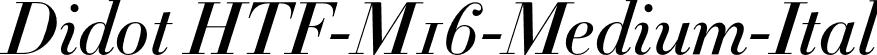 Didot HTF-M16-Medium-Ital font | Didot HTF M16 Medium Italic.otf