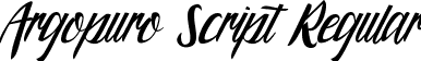 Argopuro Script Regular font | ArgopuroScript.ttf