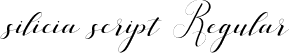 silicia script Regular font | silicia.otf