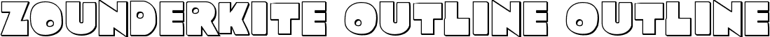 Zounderkite Outline Outline font | zounderkiteout.ttf