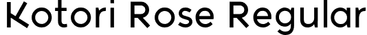 Kotori Rose Regular font | KotoriRose-Regular.otf