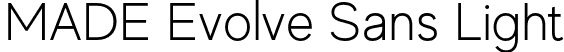 MADE Evolve Sans Light font | MADE Evolve Sans Light (PERSONAL USE).otf