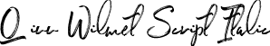 Qýinn Wilmet Script Italic font | QinnWilmetScript.ttf