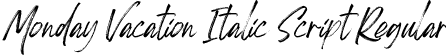 Monday Vacation Italic Script Regular font | MondayVacationItalicScript-xePK.otf