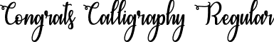 Congrats Calligraphy Regular font | Congrats Calligraphy - OTF.otf