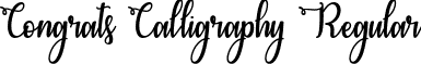 Congrats Calligraphy Regular font | Congrats Calligraphy - TTF.ttf