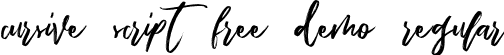 Cursive Script Free Demo Regular font | Cursive Script.otf