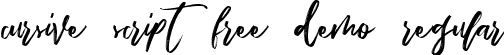 Cursive Script Free Demo Regular font | Cursive Script.ttf