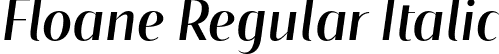 Floane Regular Italic font | Floane-RegularItalic.otf