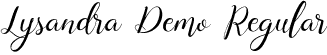 Lysandra Demo Regular font | Lysandra demo.otf