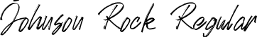 Johnson Rock Regular font | Johnson Rock (personal Use).otf