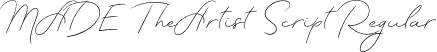 MADE TheArtist Script Regular font | MADE TheArtist Script PERSONAL USE.otf