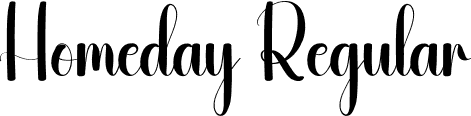 Homeday Regular font | Homeday.otf