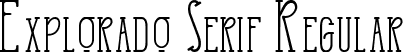 Explorado Serif Regular font | Explorado Serif.ttf