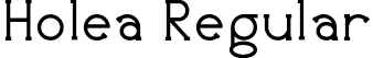 Holea Regular font | Holea.otf