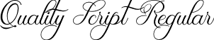 Quality Script Regular font | Quality Script.otf