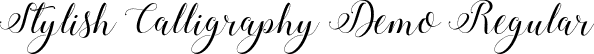 Stylish Calligraphy Demo Regular font | Stylish Calligraphy Demo.ttf