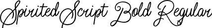 Spirited Script Bold Regular font | Script Bold.otf