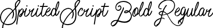 Spirited Script Bold Regular font | Script Bold.ttf