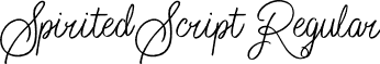 Spirited Script Regular font | Spirited Script.otf