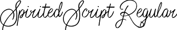 Spirited Script Regular font | Spirited Script.ttf