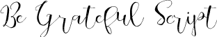 Be Grateful Script font | Be Grateful 1.ttf