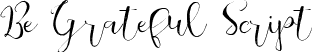 Be Grateful Script font | Be Grateful.ttf