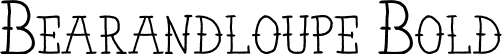 Bearandloupe Bold font | Bear & loupe bold.otf