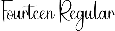 Fourteen Regular font | Fourteen.otf