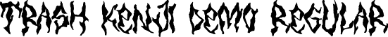 Trash Kenji DEMO Regular font | Trash-Kenji-DEMO.ttf