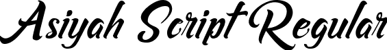 Asiyah Script Regular font | Asiyah Script - Demo.ttf