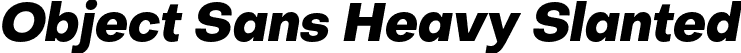 Object Sans Heavy Slanted font | ObjectSans-HeavySlanted.otf