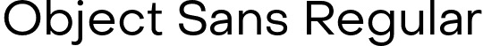 Object Sans Regular font | ObjectSans-Regular.otf