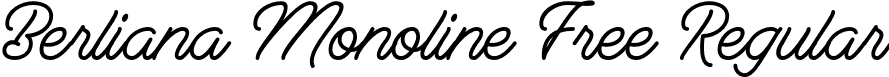 Berliana Monoline Free Regular font | Berliana Monoline - Free.otf