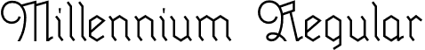 Millennium Regular font | Millennium.otf