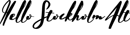 Hello Stockholm Alt font | HelloStockholm-Alt.otf