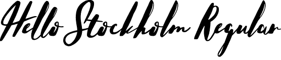 Hello Stockholm Regular font | HelloStockholm-Regular.otf