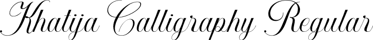 Khatija Calligraphy Regular font | Khatija Calligraphy.ttf