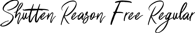 Shutten Reason Free Regular font | Shutten Reason Free.otf