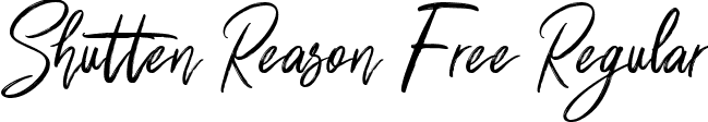 Shutten Reason Free Regular font | Shutten Reason Free.ttf