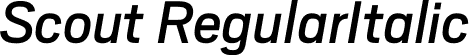 Scout RegularItalic font | Scout-RegularItalic.otf