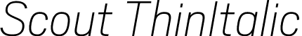 Scout ThinItalic font | Scout-ThintItalic.otf