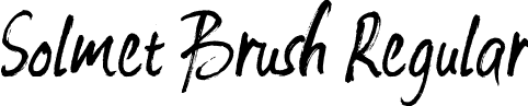 Solmet Brush Regular font | Solmet Brush.ttf