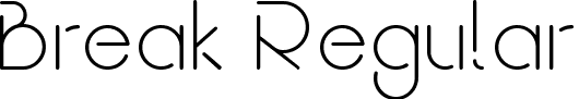 Break Regular font | Break Regular.ttf