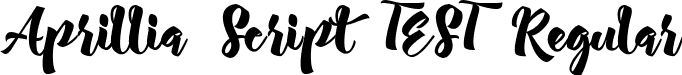 Aprillia Script TEST Regular font | Aprillia Script_TEST.ttf