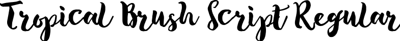 Tropical Brush Script Regular font | Tropical Brush Script.otf